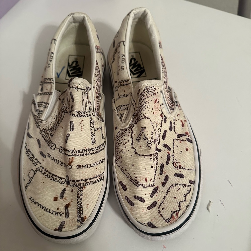 Vans x Harry Potter Slip On Marauder’s Map Print Men Sz 4.5 Women’s Sz 6.0
